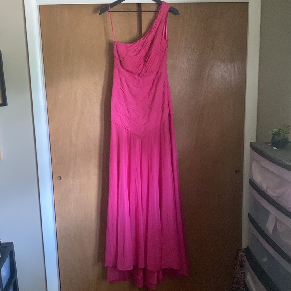 Vintage Y2K Sue Wong Nocturne layered tulle pink prom formal dress gown, size 12